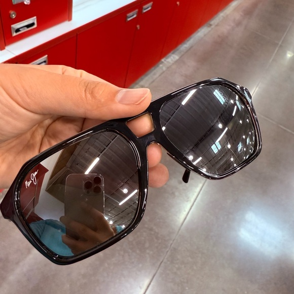 Sunglasses，Maui Jim Men's Wedges Polarized Aviator Sunglasses